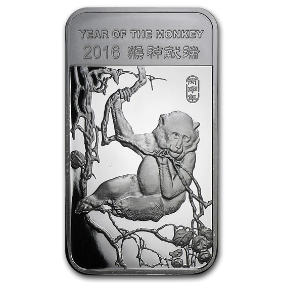 5 oz Silver Bar - APMEX (2016 Year of the Monkey) 5 oz Silver Bar - APMEX (2016 Year of the Monkey)